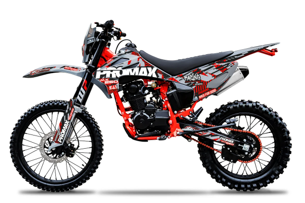 Мотоцикл кроссовый / эндуро PROMAX (Промакс) MX250 серый/красный | Мототека