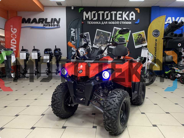 Квадроцикл Мотомир Hammer 200 красный (машинокомплект) | Мототека Квадроцикл Мотомир Hammer 200 красный (машинокомплект) | Мототека